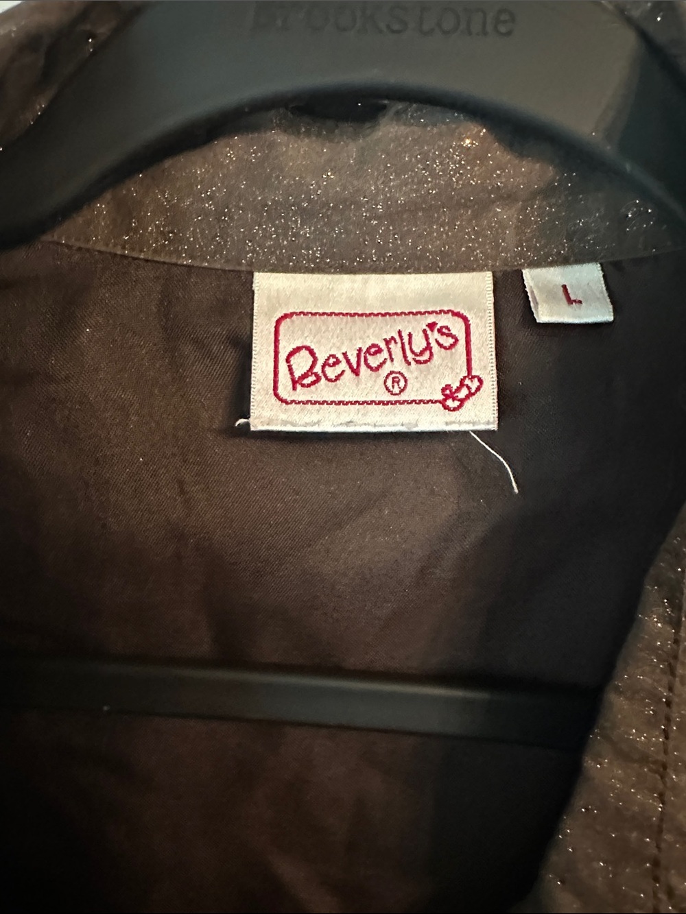 Vintage Beverly’s Brown Sparkle Cropped Swing Jacket Size L - Picture 2 of 9